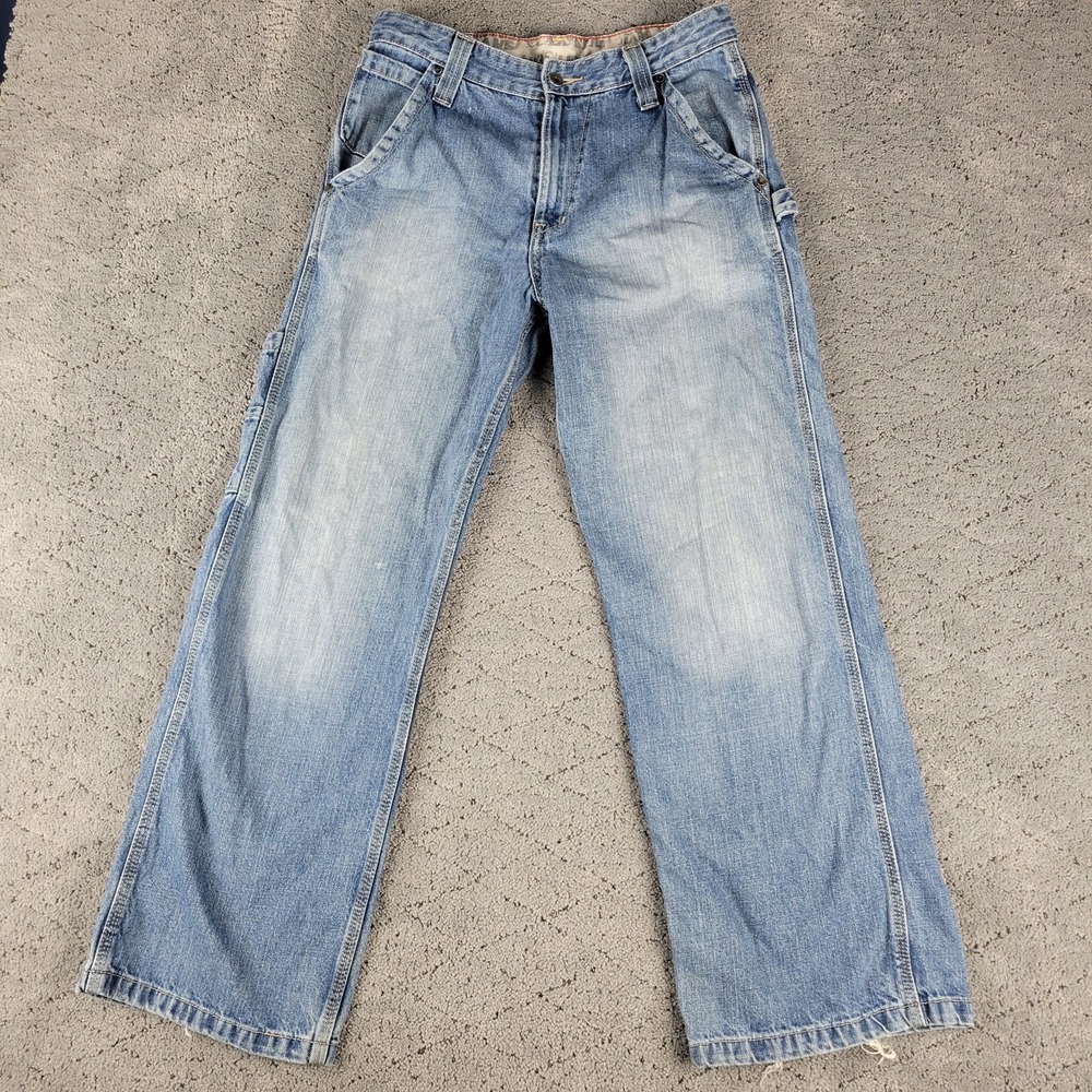 Levis Carpenter Jeans Boys 18 Blue Baggy Wide Leg Medium Wash Adjustable Waist